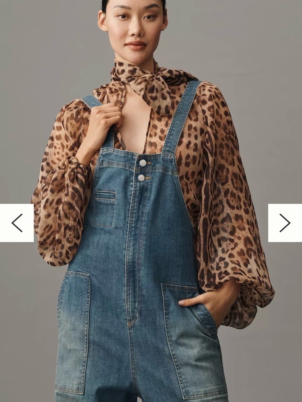 Pilcro Barrel-Leg Zip-Front Overalls